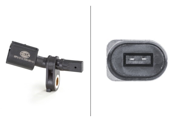 ABS-givare, Sensor, hjulvarvtal, framaxel höger Hella 6PU 012 039 HELLA