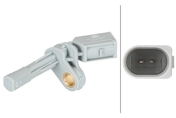 ABS-givare, Sensor, hjulvarvtal, Bakaxel vänster Hella 6PU 012 80 HELLA