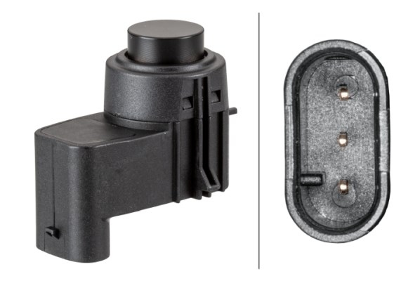 Sensor, parkeringshjälp, Bak, Tvåsidig Hella 6PX 358 141-191 HELLA