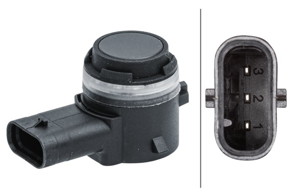 Sensor, parkeringshjälp, Fram, Bak, Inre, Ytter, Tvåsidig, Fram e HELLA