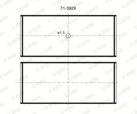 Vevstakslager Glyco 71-3929/4 STD GLYCO