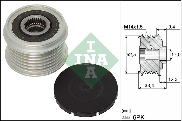 Frihjulskoppling, generator Ina 535 0329 10 INA