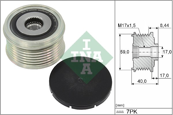 Frihjulskoppling, generator Ina 535 0331 10 INA