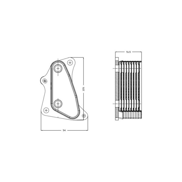 Oljekylare, motor Nrf 31823 NRF
