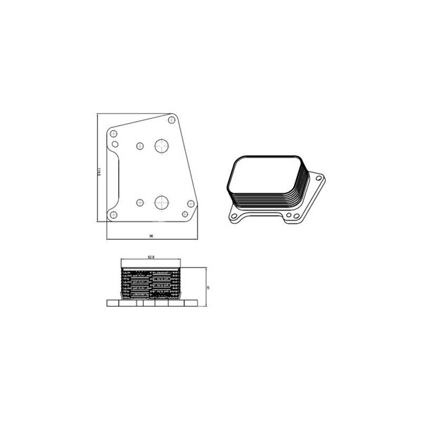 Oljekylare, motor Nrf 31824 NRF Oljekylare, motor Nrf 31824 NRF