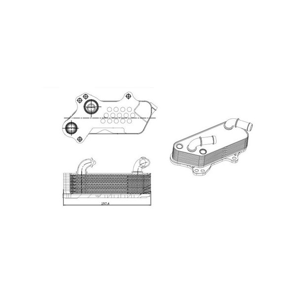 Oljekylare, motor Nrf 31828 NRF Oljekylare, motor Nrf 31828 NRF