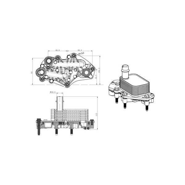 Oljekylare, motor Nrf 31842 NRF Oljekylare, motor Nrf 31842 NRF