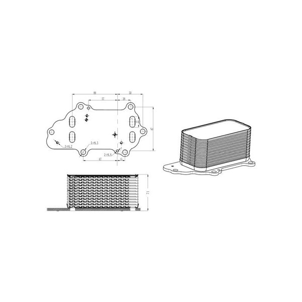 Oljekylare, motor Nrf 31848 NRF Oljekylare, motor Nrf 31848 NRF