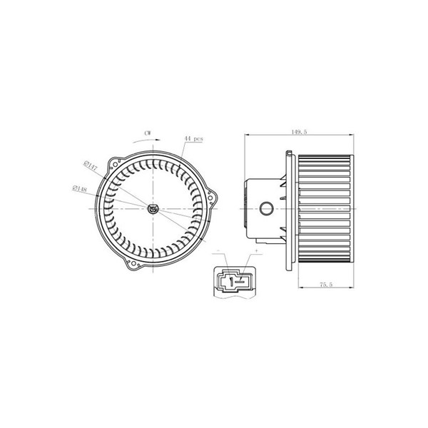Kupéfläkt 12V, Fram Nrf 34275 NRF Kupéfläkt 12V, Fram Nrf 34275 NRF