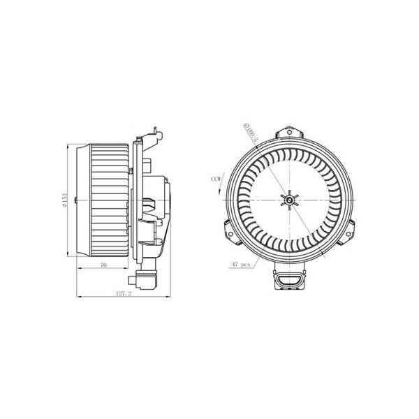 Kupéfläkt 12V Nrf 34277 NRF Kupéfläkt 12V Nrf 34277 NRF