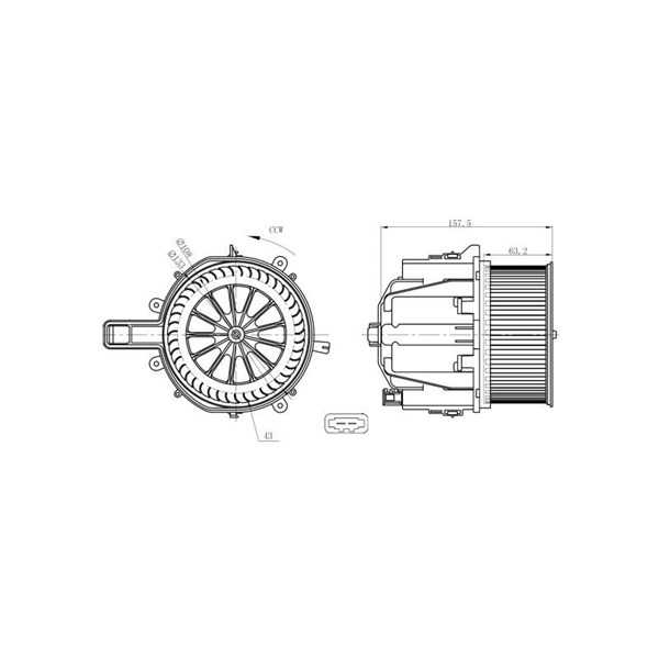 Kupéfläkt 12V Nrf 34285 NRF