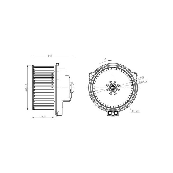 Kupéfläkt 12V Nrf 34294 NRF Kupéfläkt 12V Nrf 34294 NRF