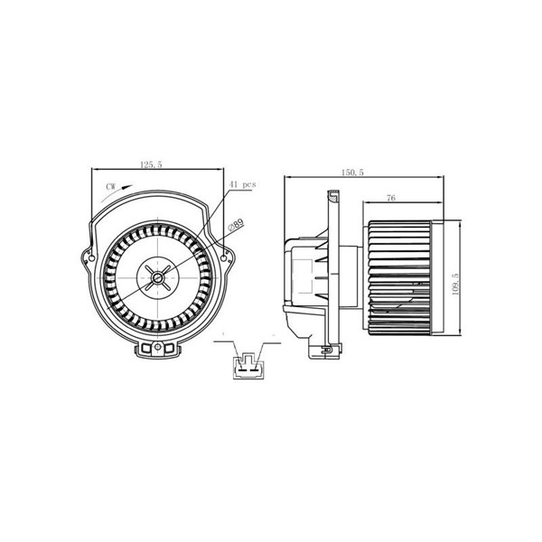 Kupéfläkt 12V Nrf 34297 NRF