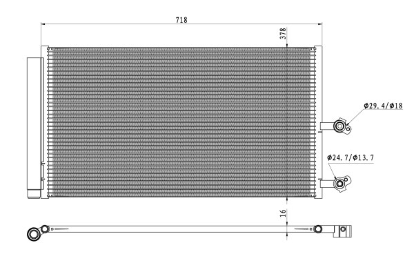 Kondensor, klimatanläggning Nrf 350450 NRF