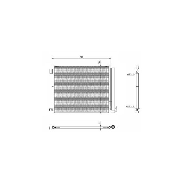 Kondensor, klimatanläggning Nrf 350469 NRF