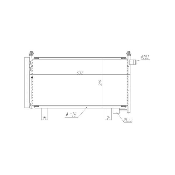 Kondensor, klimatanläggning Nrf 350473 NRF