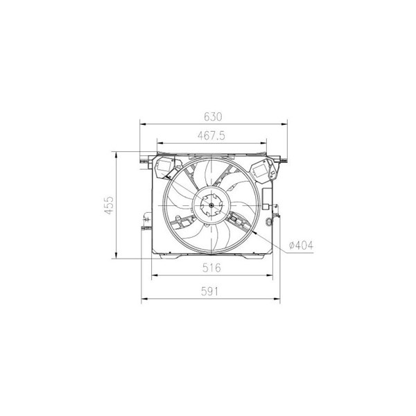 Fläkt, kylare 12V Nrf 47899 NRF