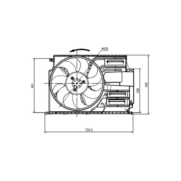 Fläkt, kylare 12V Nrf 47922 NRF