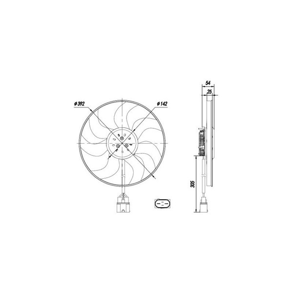 Fläkt, kylare 12V, Vänster Nrf 47926 NRF Fläkt, kylare 12V, Vänster Nrf 47926 NRF