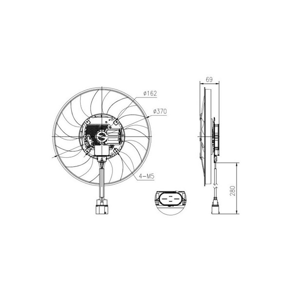 Fläkt, kylare 12V, Höger Nrf 47930 NRF Fläkt, kylare 12V, Höger Nrf 47930 NRF