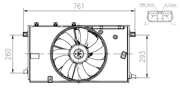 Fläkt, kylare 12V Nrf 47933 NRF