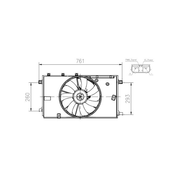 Fläkt, kylare 12V Nrf 47933 NRF
