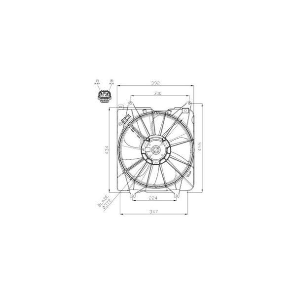 Fläkt, kylare 12V Nrf 47935 NRF