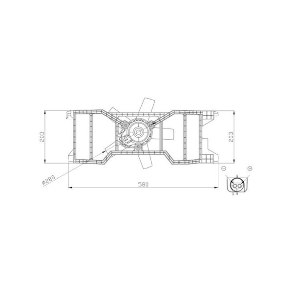 Fläkt, kylare 12V Nrf 47944 NRF