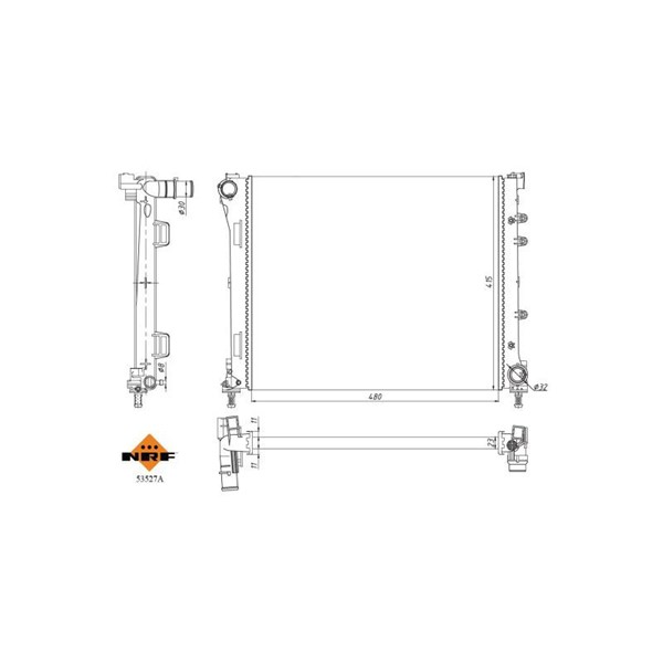 Kylare, motorkylning Nrf 53527A NRF Kylare, motorkylning Nrf 53527A NRF