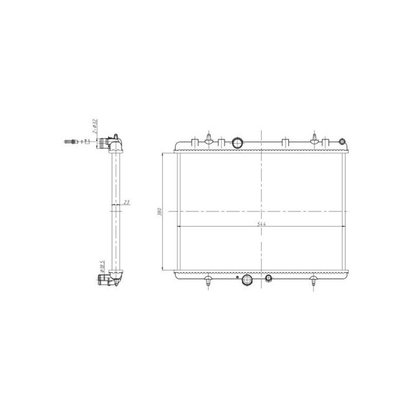 Kylare, motorkylning, Vänster Nrf 58312A NRF Kylare, motorkylning, Vänster Nrf 58312A NRF