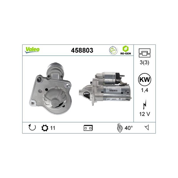 Startmotor 12V Valeo 458803 VALEO