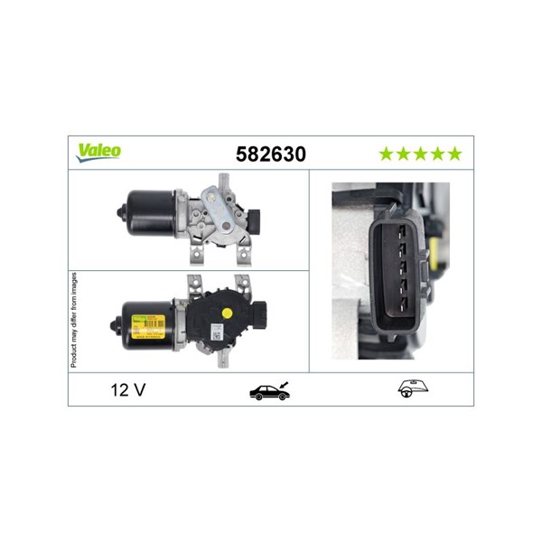 Torkarmotor 12V, Fram Valeo 582630 VALEO