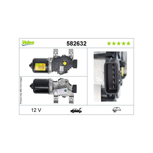 Torkarmotor 12V, Fram Valeo 582632 VALEO