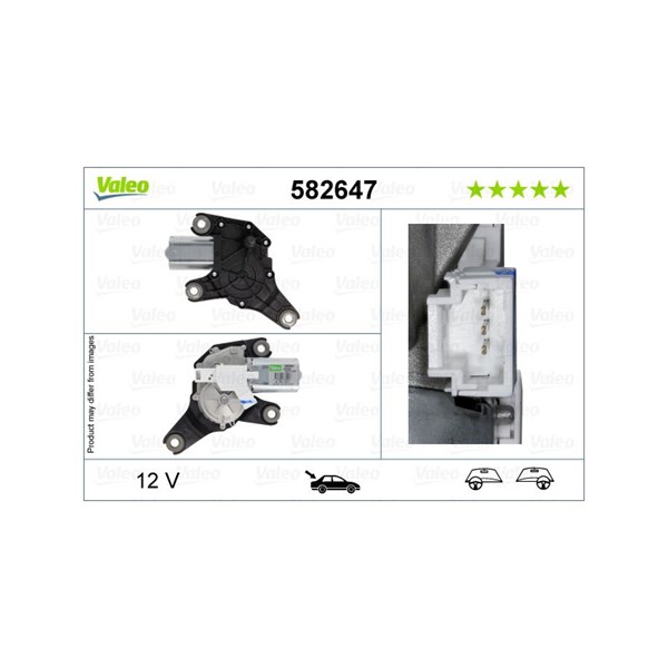 Torkarmotor 12V, Bak Valeo 582647 VALEO Torkarmotor 12V, Bak Valeo 582647 VALEO