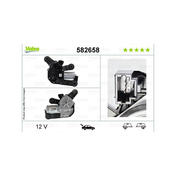 Torkarmotor 12V, Bak Valeo 582658 VALEO Torkarmotor 12V, Bak Valeo 582658 VALEO
