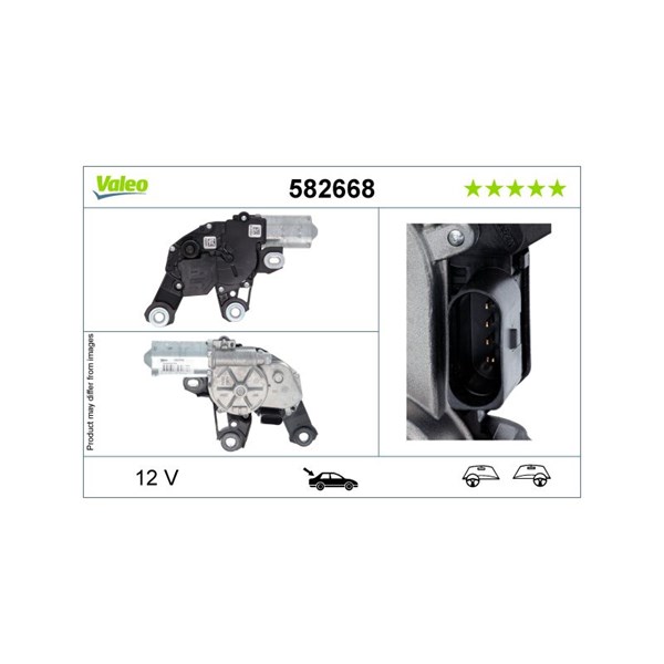 Torkarmotor 12V, Bak Valeo 582668 VALEO Torkarmotor 12V, Bak Valeo 582668 VALEO