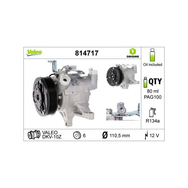 Kompressor, klimatanläggning Valeo 814717 VALEO