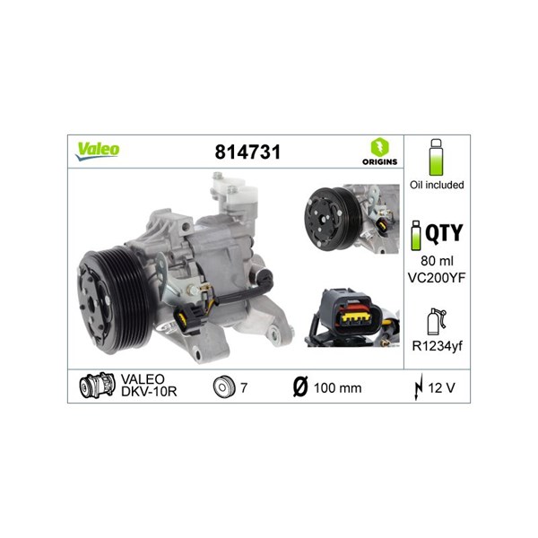 Kompressor, klimatanläggning Valeo 814731 VALEO
