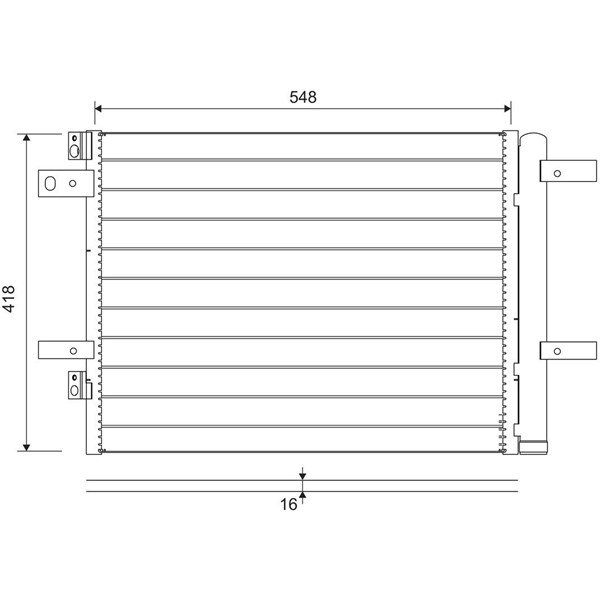 Kondensor, klimatanläggning Valeo 822564 VALEO