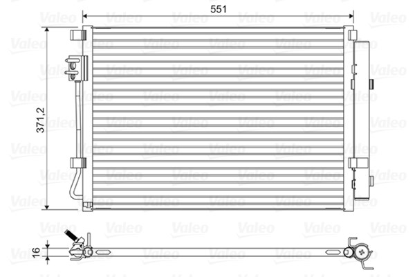 Kondensor, klimatanläggning Valeo 822581 VALEO