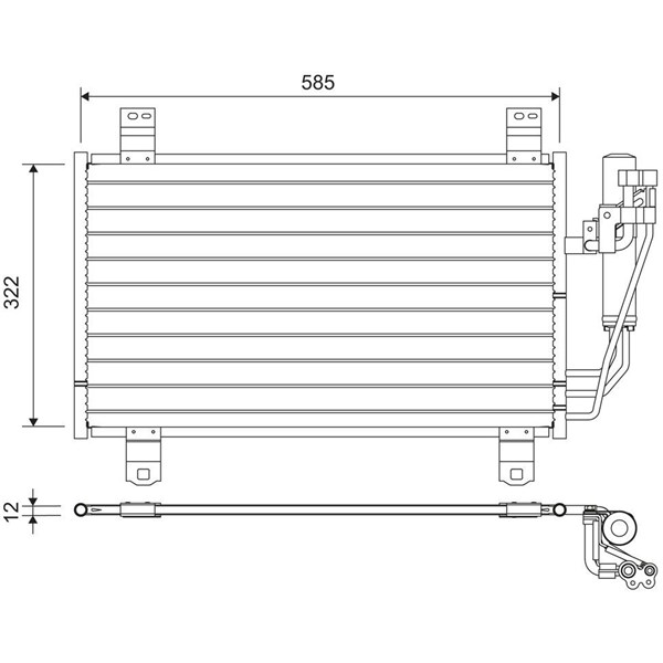 Kondensor, klimatanläggning Valeo 822589 VALEO
