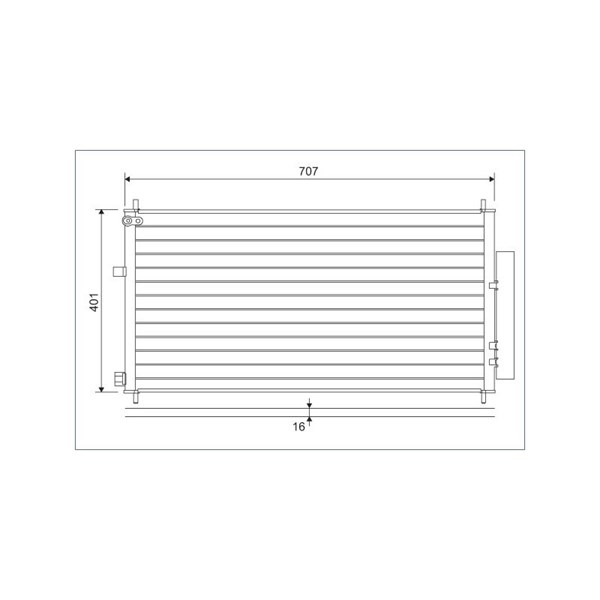 Kondensor, klimatanläggning Valeo 822593 VALEO