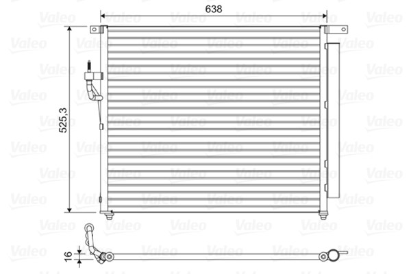 Kondensor, klimatanläggning Valeo 822603 VALEO