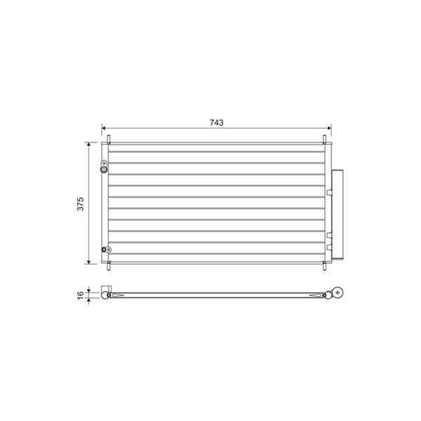 Kondensor, klimatanläggning Valeo 822606 VALEO