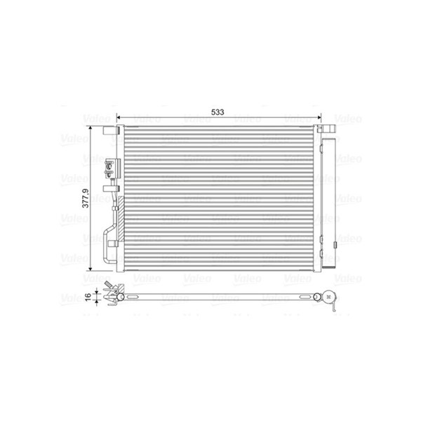 Kondensor, klimatanläggning Valeo 822612 VALEO