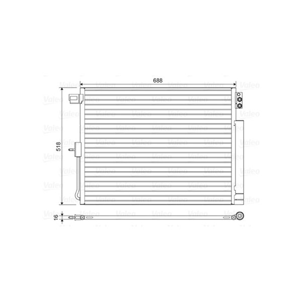 Kondensor, klimatanläggning Valeo 822616 VALEO