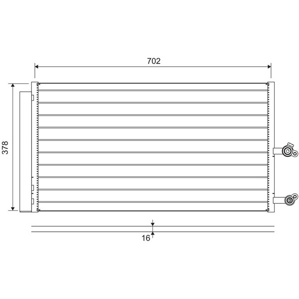 Kondensor, klimatanläggning Valeo 822645 VALEO