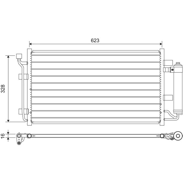 Kondensor, klimatanläggning Valeo 822646 VALEO