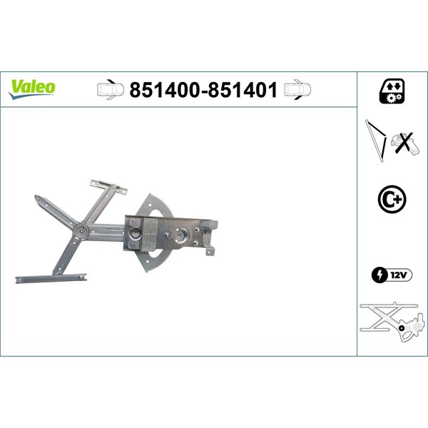 Fönsterhiss, Fram, Vänster Valeo 851400 VALEO Fönsterhiss, Fram, Vänster Valeo 851400 VALEO