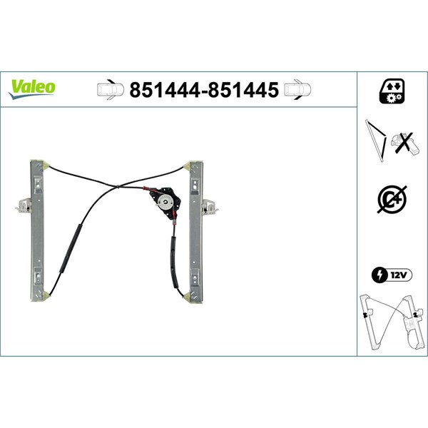 Fönsterhiss, Fram, Vänster Valeo 851444 VALEO